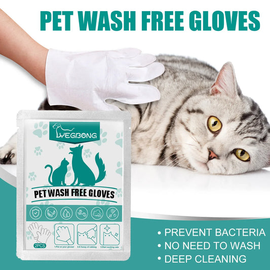 Pet leave-in cleaning gloves Dog bath deodorant deodorant Cat Clean dry cleaning gloves