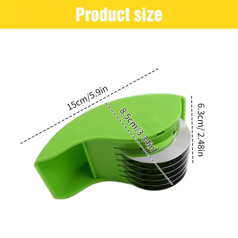 Parsley Chopper Roller Manual Scallion Cutter with 6 Stainless Steel Blade Detachable Herb Roller Mincer Vegetable Chopper Tools