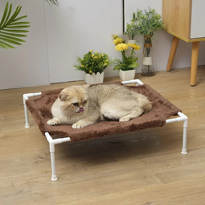 Pet Camping Bed Elevated Bed for Dogs Folding Puppy Camping Bed Cat House Portable Removable Washable Puppy Beds Dog Hammock