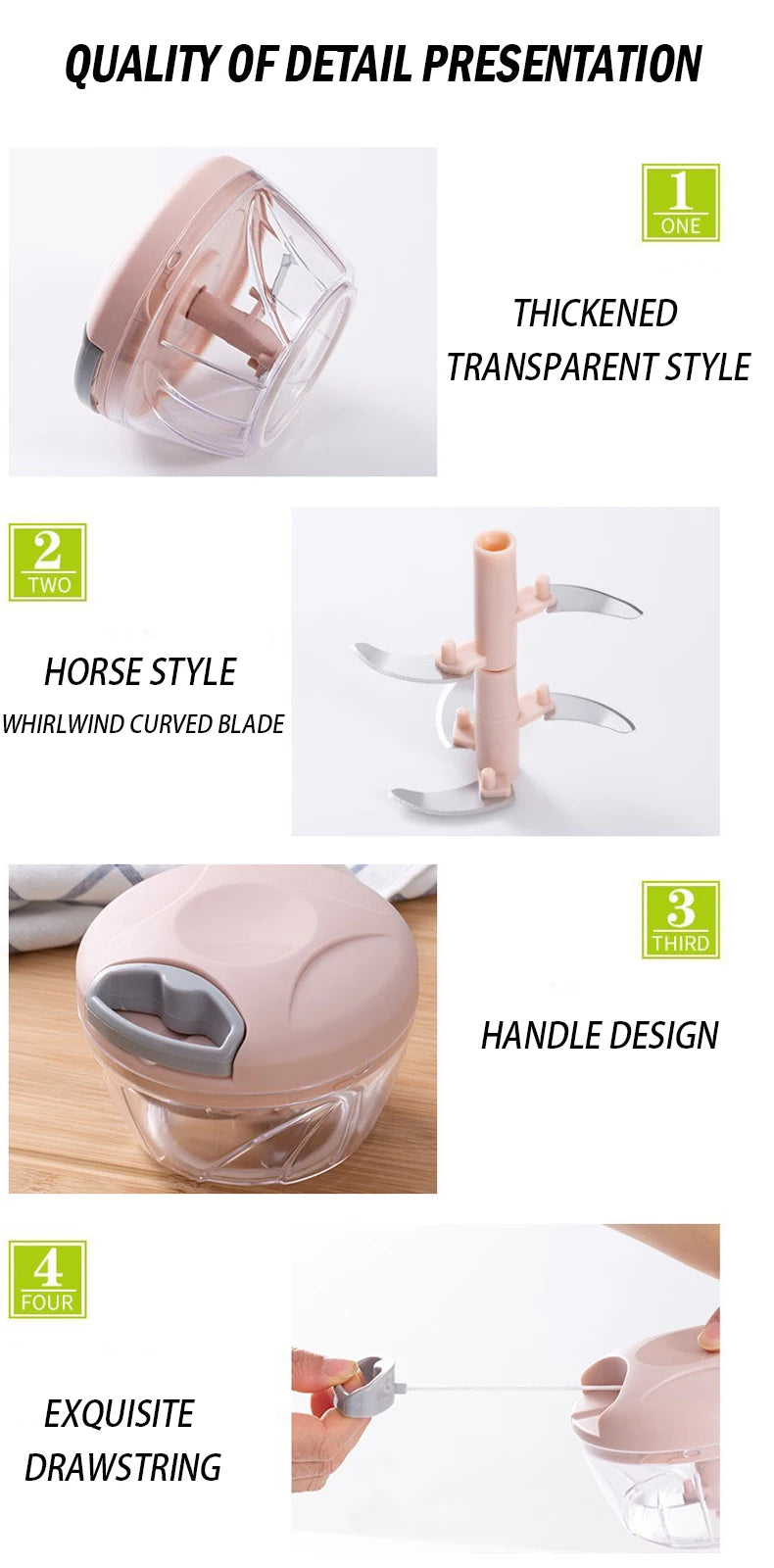 500/900ML Manual Meat Mincer Garlic Chopper Rotate Garlic Press Crusher Vegetable Onion Cutter Kitchen Cooking Accessories