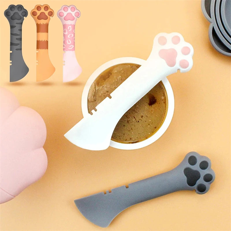 Pet Canned Spoon Jar Opener Puppy Feeding Mixing Wet Dry Scoop Cat Dog Accessories Feeder Shovel Pet Tableware Food Mixing Spoon