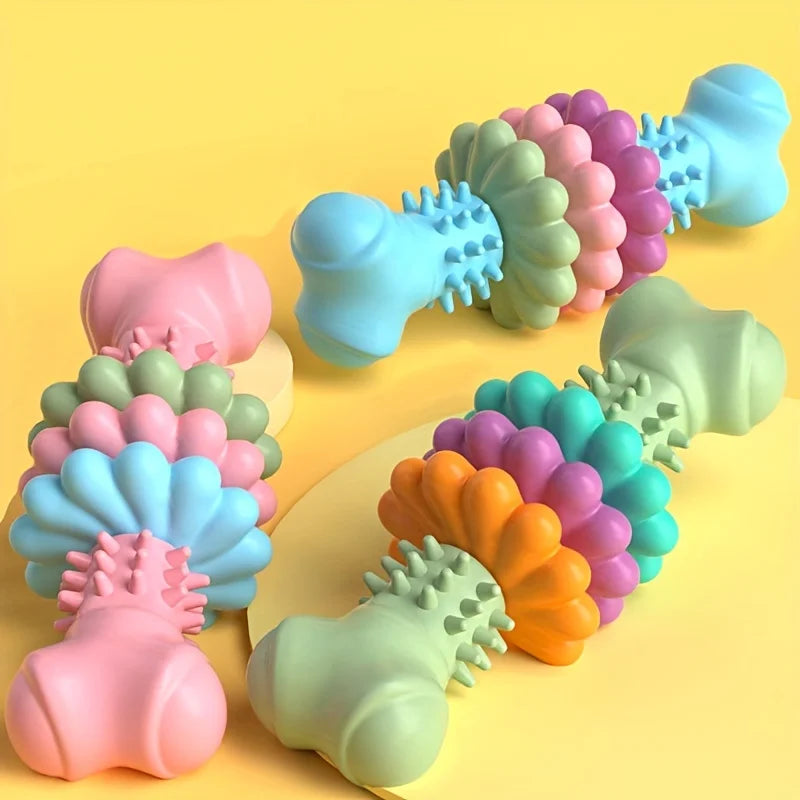 New Pet Toys Dog Toys TPR Bone-shaped Fleshy Chewing and Chewing Teething Toy Set Dog Boring Teething Cat Decompression Toys