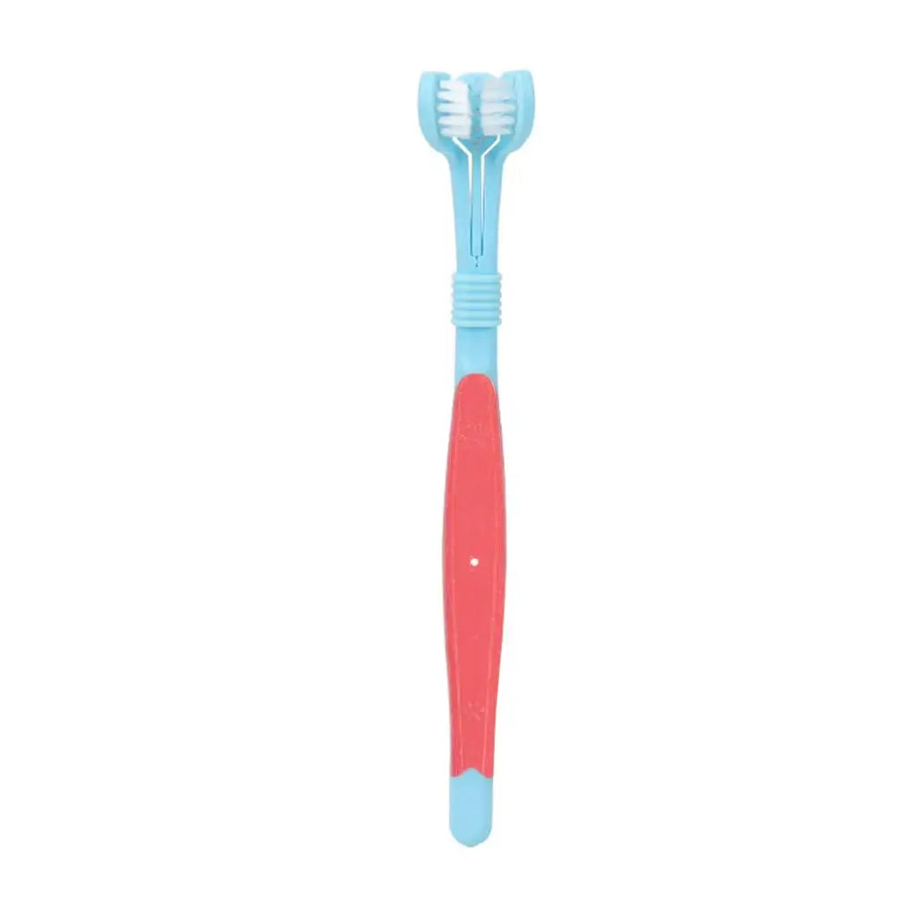 3 Sided Pet Toothbrush Dog Plastic Toothbrush Removing Bad Breath Care Tartar Cleaning Mouth Pet Dental Cat Cleaning Mouth