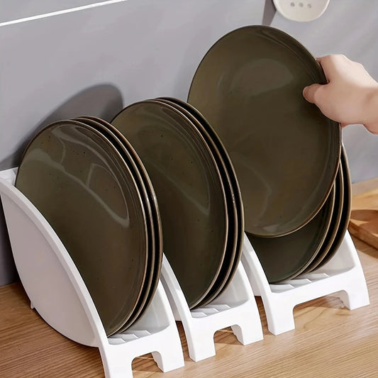 1pc-white kitchen storage rack, bowl, plate, cutlery storage rack, drainage rack, multifunctional household storage rack