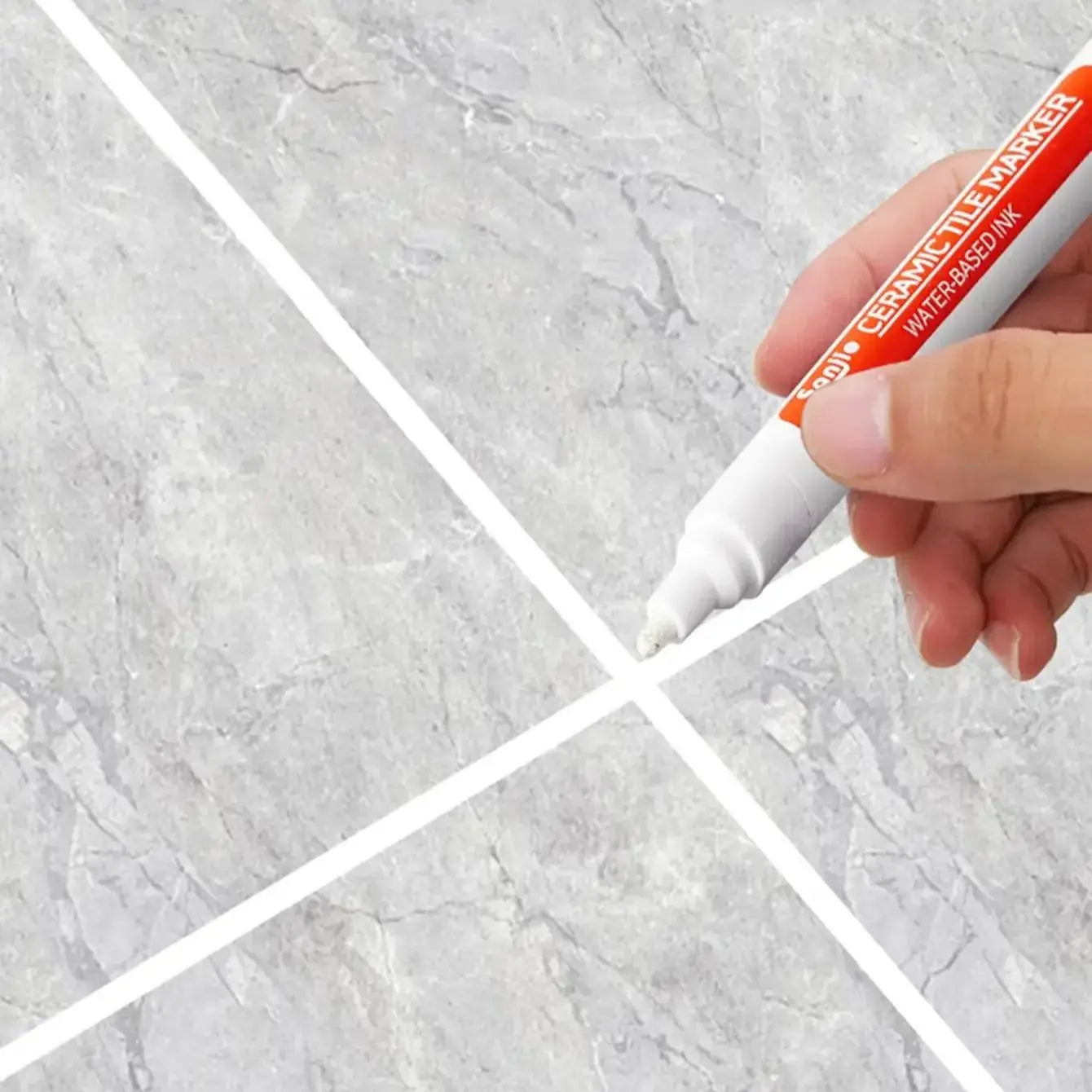 Ceramic tile floor gap color repair pen