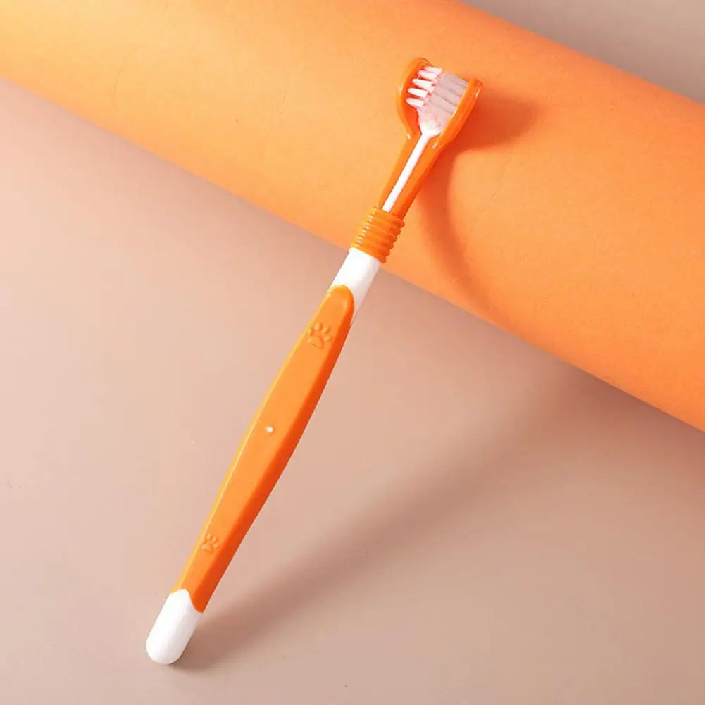 3 Sided Pet Toothbrush Dog Plastic Toothbrush Removing Bad Breath Care Tartar Cleaning Mouth Pet Dental Cat Cleaning Mouth